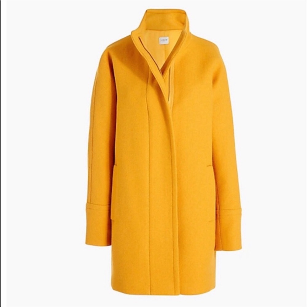 Jcrew mustard coat size 0